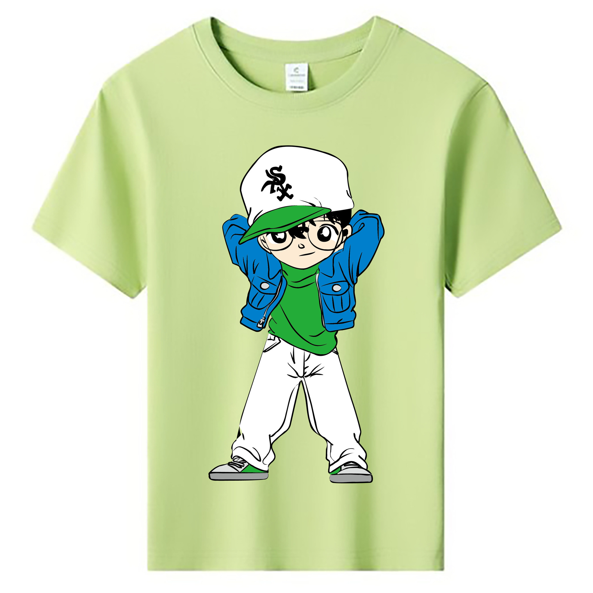 （画像用） 名探偵コナン 江戸川 コナン Detective Conan Conan Edogawa 綿100％キッズTシャツ（フロントプリント）